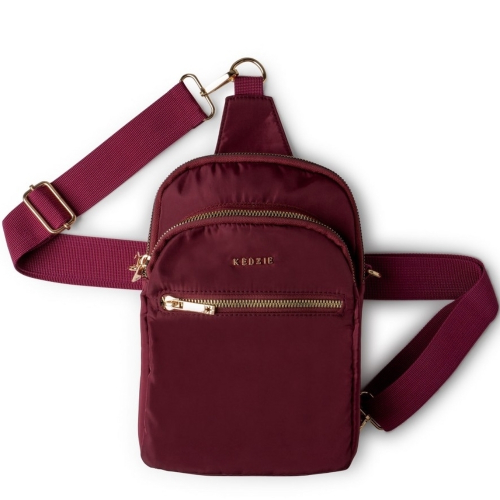 Kedzie Burgundy Roundtrip Convertible Crossbody Bag
